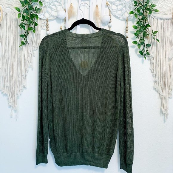 White Vneck Sweater - Picture 2 of 2